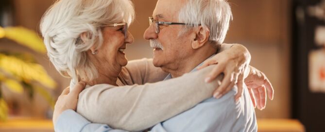Senior,Couple,Is,Standing, Face,To,Face, Dating and Intimacy in Retirement Communities