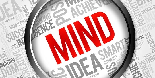 Mind Word Cloud With Magnifying Glass