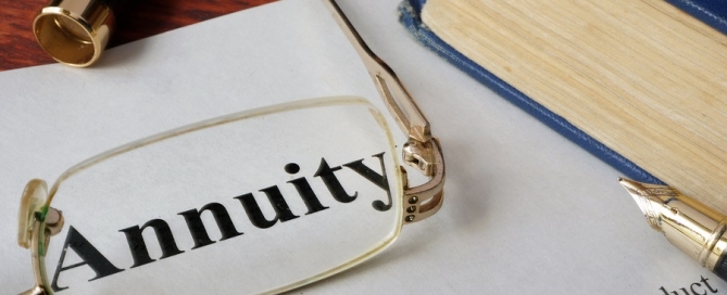 Annuities close-up of annuity document