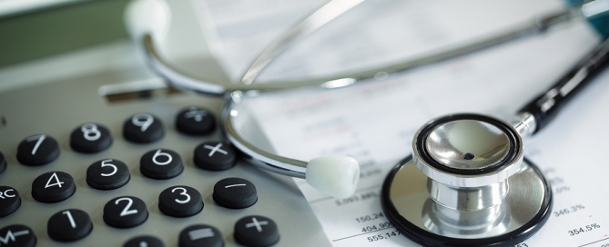 Medicare CCRCs calculator and stethoscope