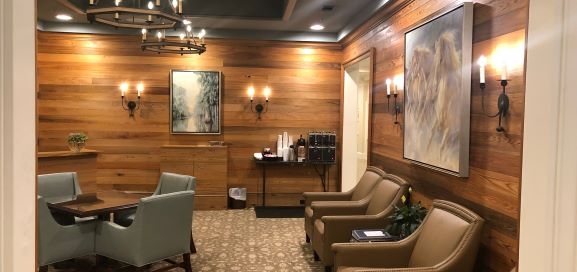 innovative CCRC design cozy coffee nook at Christwood