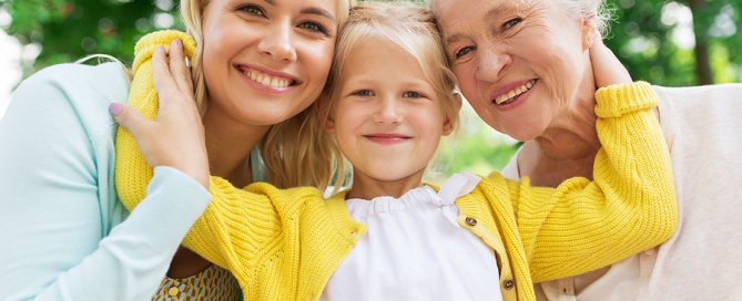 three generations of women; elder