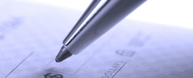 Writing Check; paying CCRC entry fees