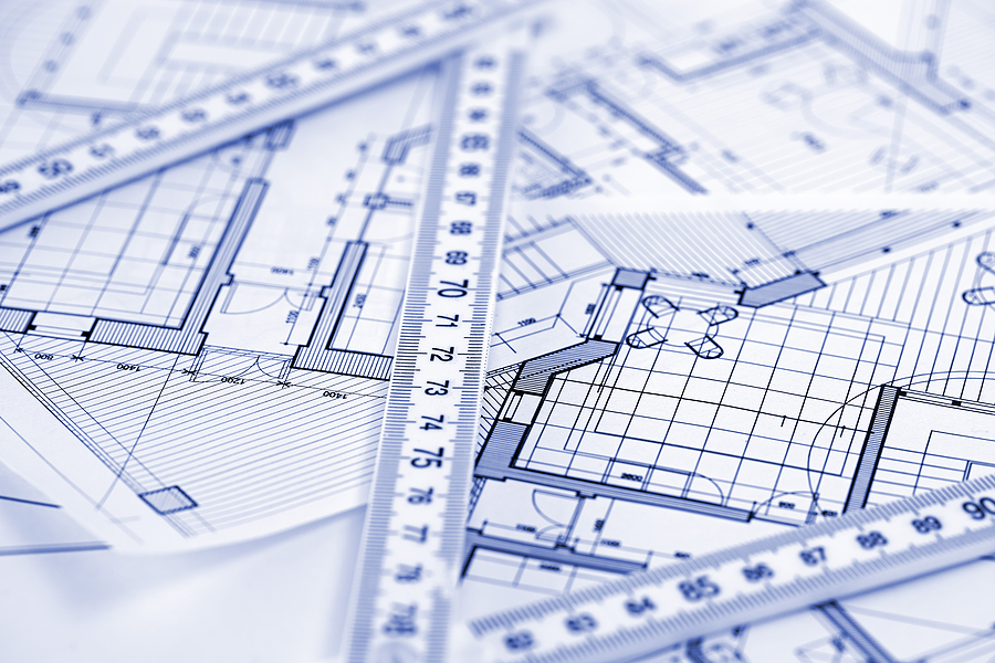 metric folding ruler and architectural drawings Senior Living Community Design