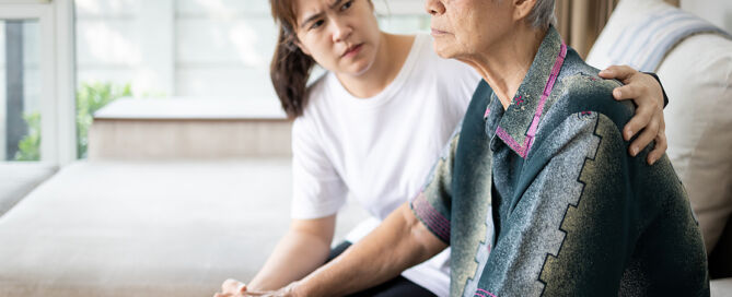 Caregiver Woman Is Taking Care Of Senior cost of assisted living; in-home care provider; unpaid caregiver; how much is assisted living per month; average length of stay in memory care