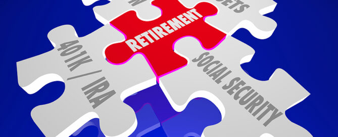 Retirement Savings Puzzle Pieces Words retirement income