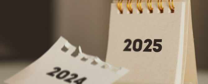 calendar changing from 2024 to 2025; Top Senior Living Blog Posts for 2024