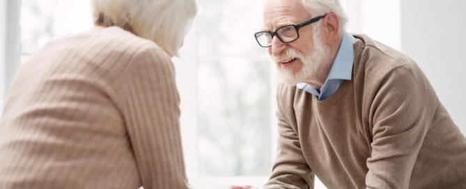 Family,Relations.,Nice,Pleasant,Man,Holding,His,Wifes,Hands, Push-Pull Factors of Senior Living Moves